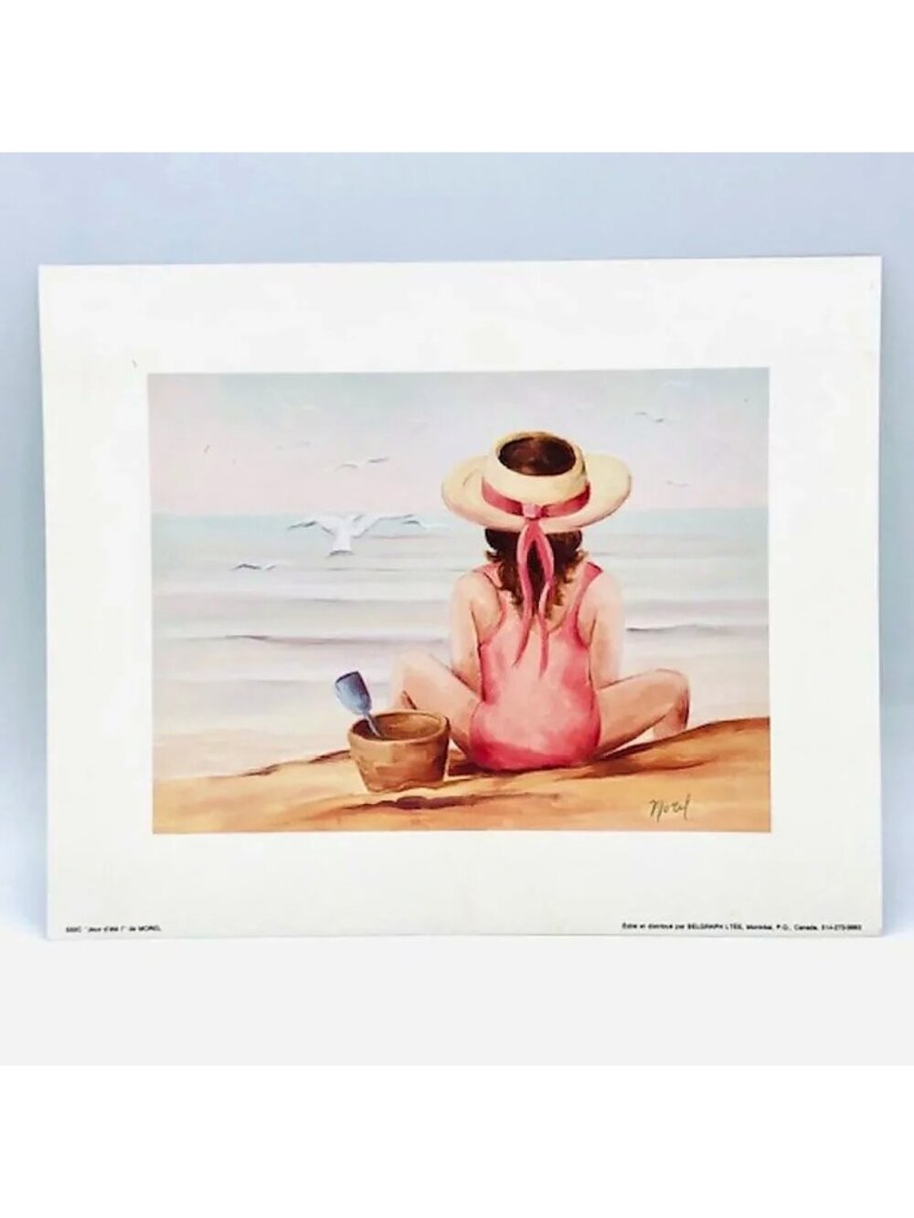 Jeux d’été Vintage Beach Art Print by Morel – Coastal Wall Décor